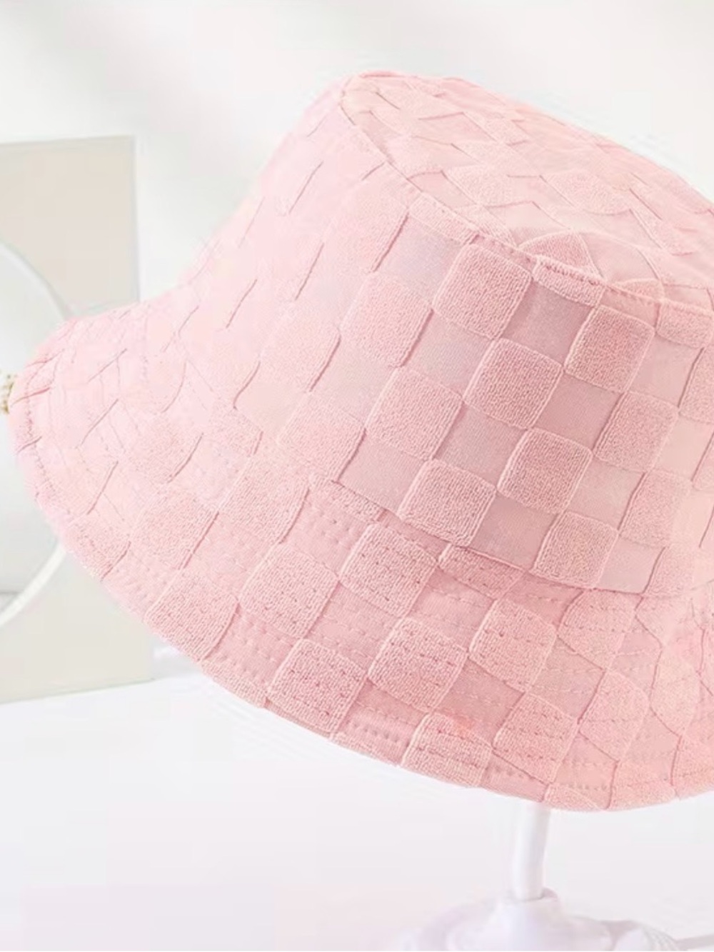 ASOS Pink Textured Bucket Hat